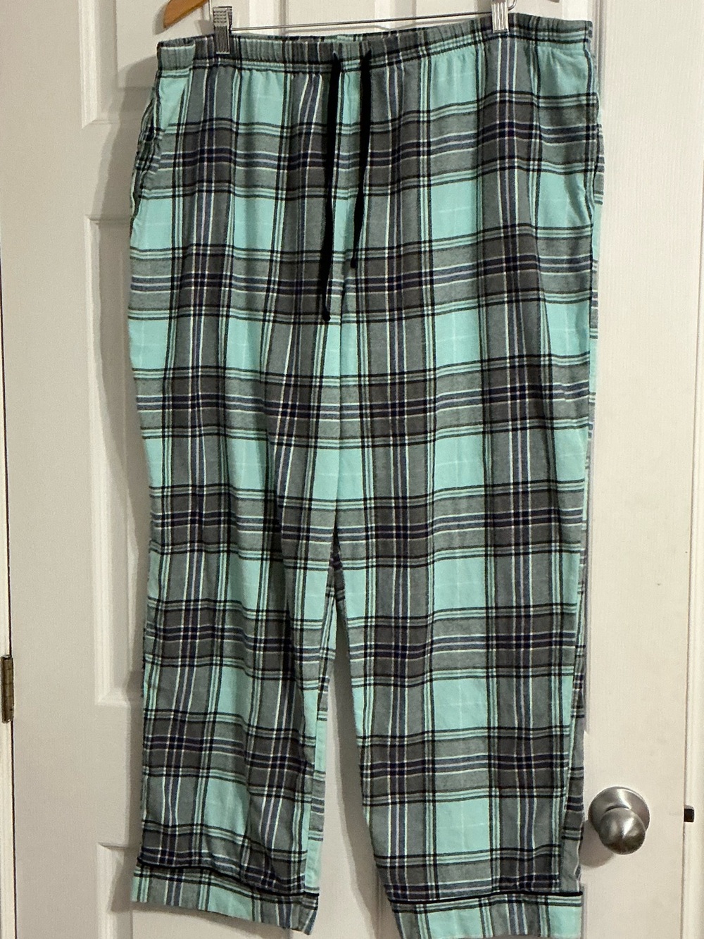BedHead Mint/Teal 100% Cotton Flannel Plus Sized Sleep Pants